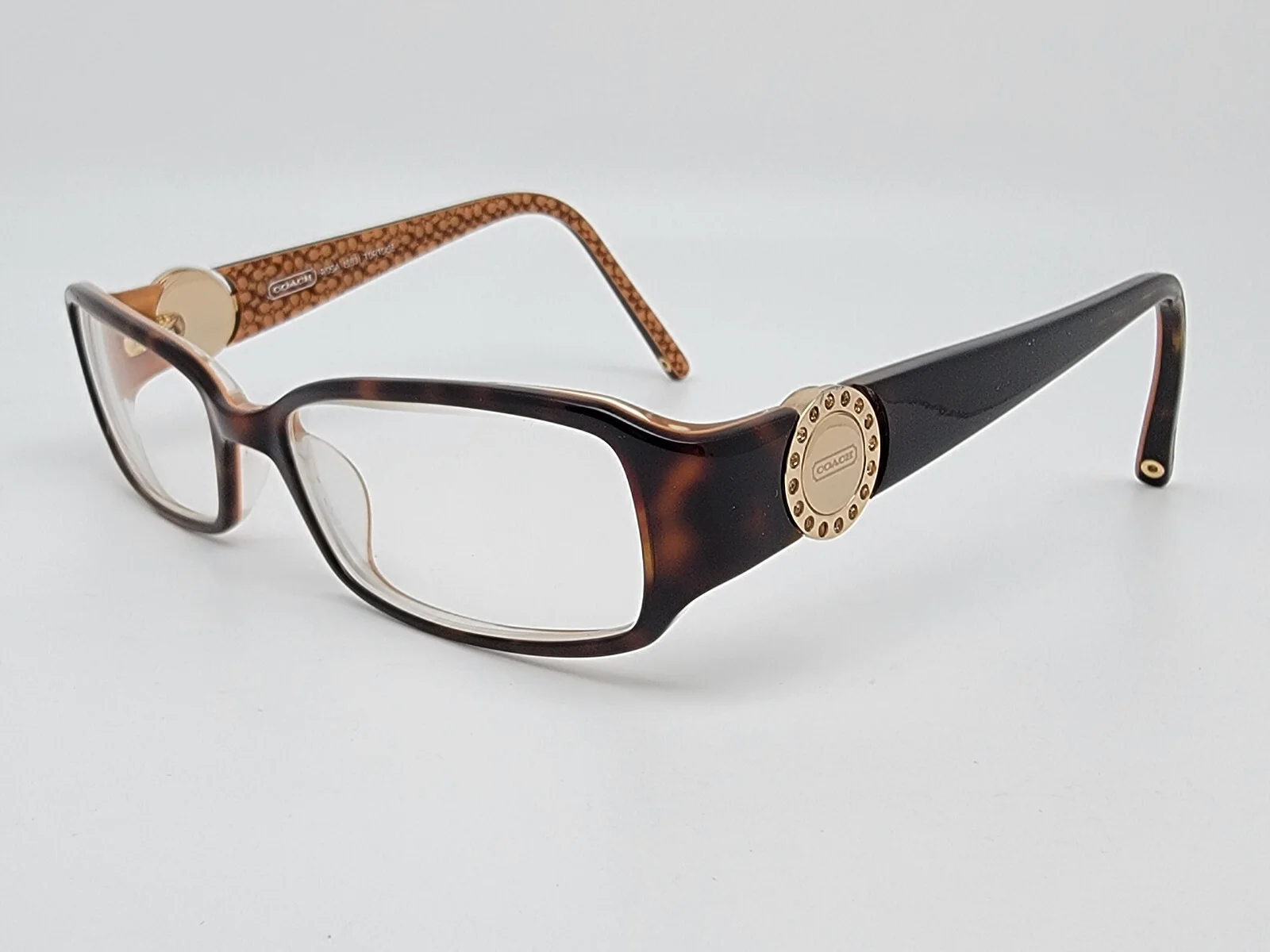 Coach Rosa 583 Tortoise Changeable Temple Icon Eyeglasses Frame w Case 52-17-135 3