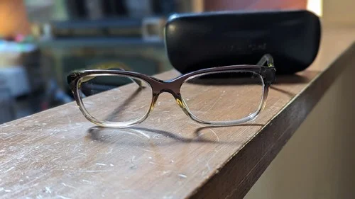 Coach Womens Rectangle Glasses Frames 5400 Olive Brown Green Gradient Plastic 2
