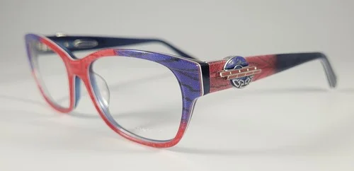 Coco Song Eyeglasses NEW Sunset Horizon CV 160 Color 4 Red Blue Size 52 Cat Eye