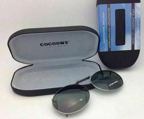 COCOONS Grey Polarized Sunglasses/Eyeglasses Over Rx Clip-on OVL 1-48 Gunmetal 4