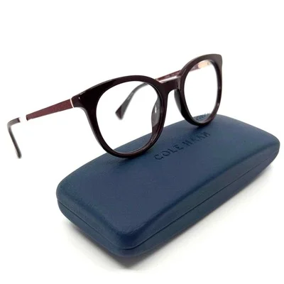 Cole Haan CH5002 604 Oxblood Round Womens Full Rim Eyeglasses 49-19-135 2