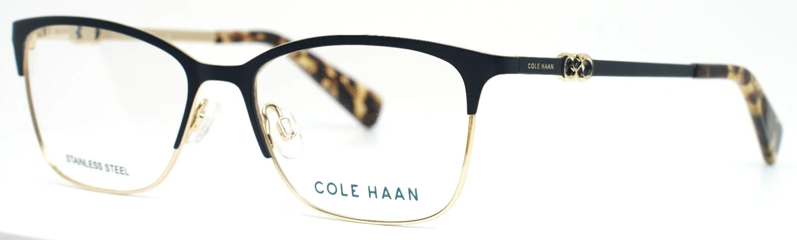 COLE HAAN CH5009 414 Navy Womens Cat Eye Full Rim Eyeglasses 51-16-135 B:36