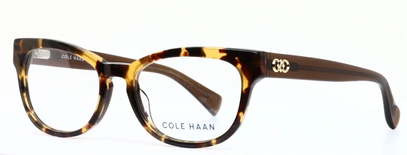 COLE HAAN CH5012 247 Blonde Tortoise Womens Cat Eye Eyeglasses 51-17-135 B:35