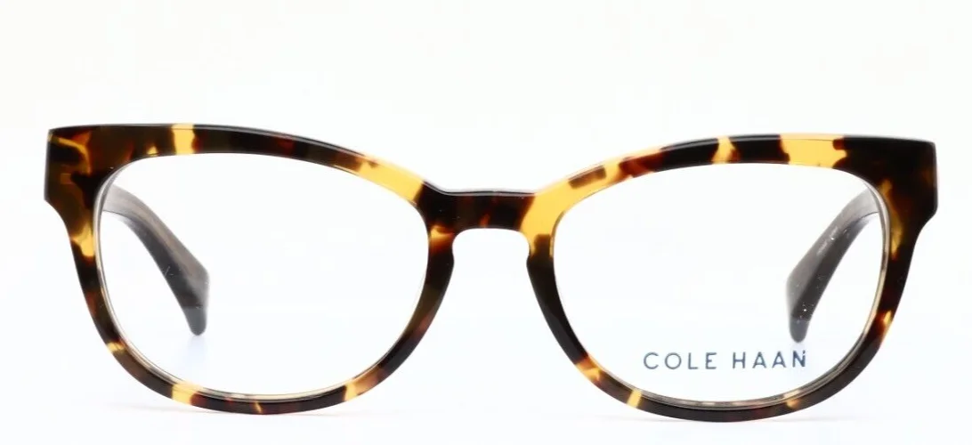 COLE HAAN CH5012 247 Blonde Tortoise Womens Cat Eye Eyeglasses 51-17-135 B:35 3