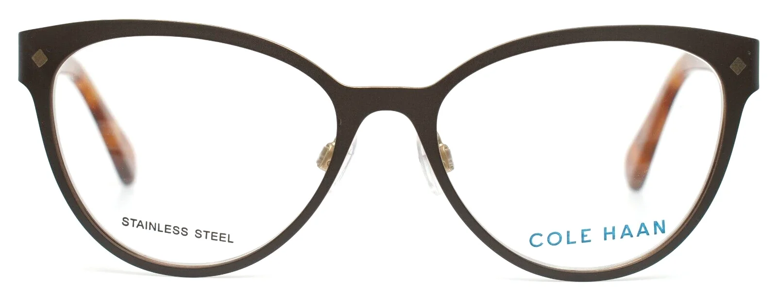 COLE HAAN CH5022 210 Brown Womens Oval Full Rim Eyeglasses 51-16-135 B:41 2