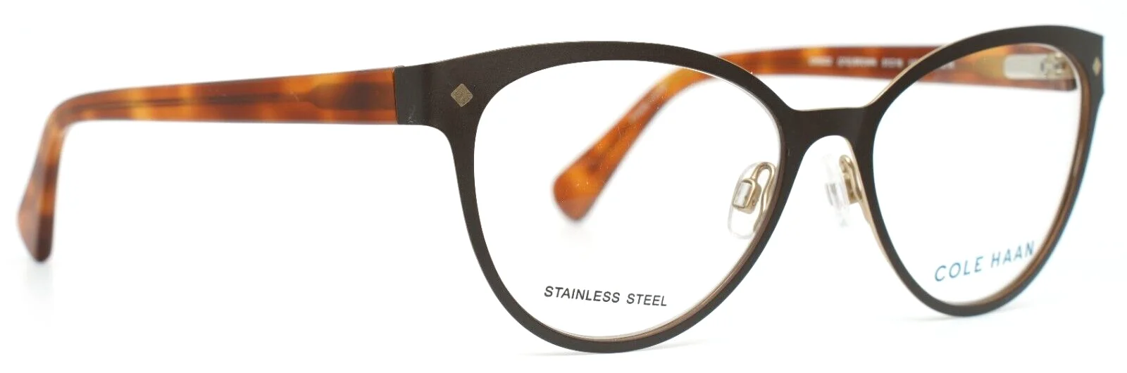 COLE HAAN CH5022 210 Brown Womens Oval Full Rim Eyeglasses 51-16-135 B:41 3