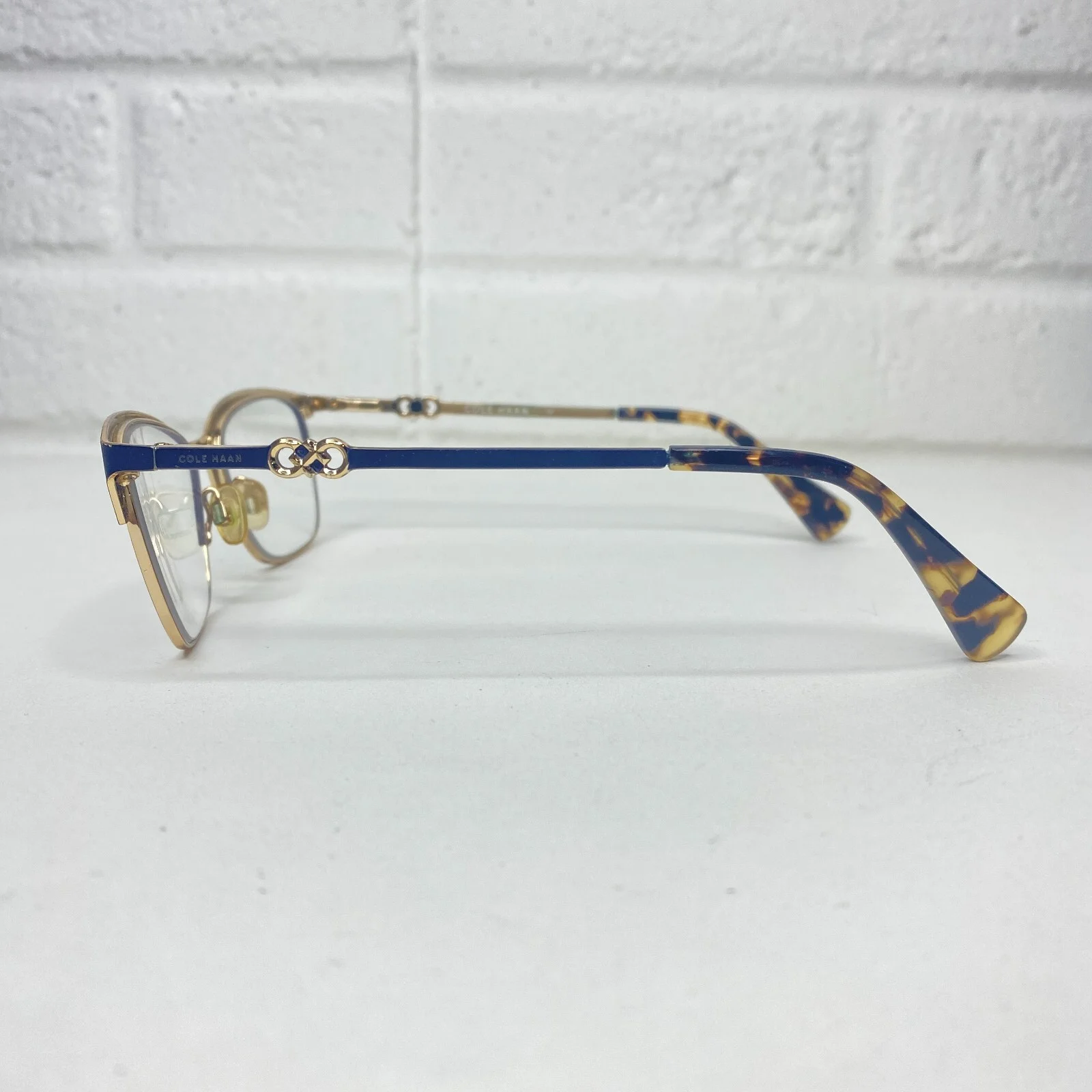 Cole Haan Eyeglasses Frame CH5009 414 NAVY GOLD 51-16-135 02/17 Flex Hinge 15682 2