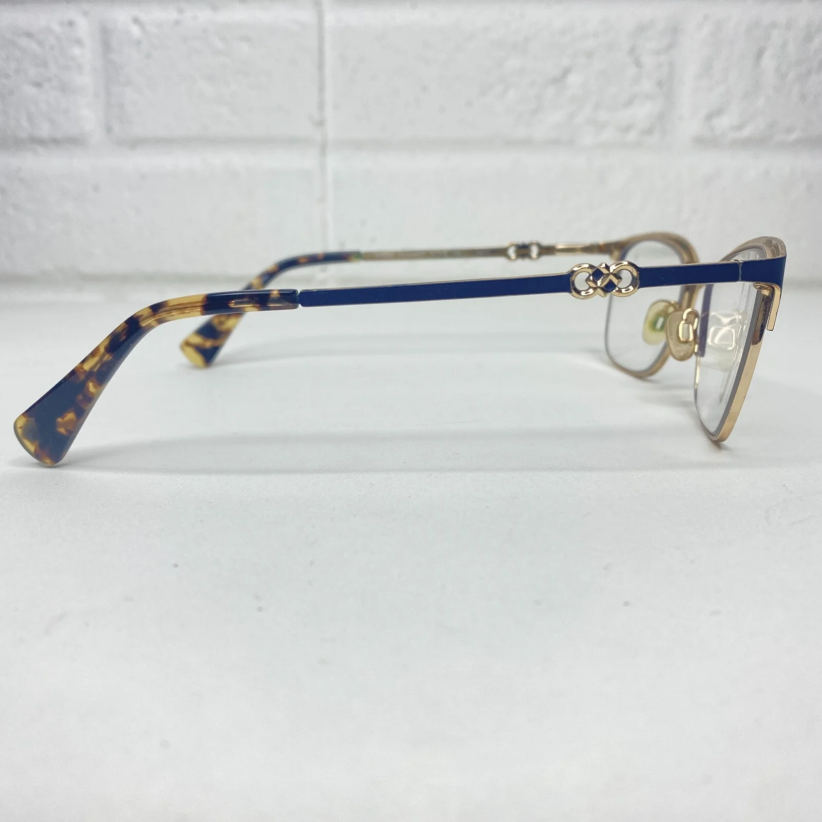 Cole Haan Eyeglasses Frame CH5009 414 NAVY GOLD 51-16-135 02/17 Flex Hinge 15682 4
