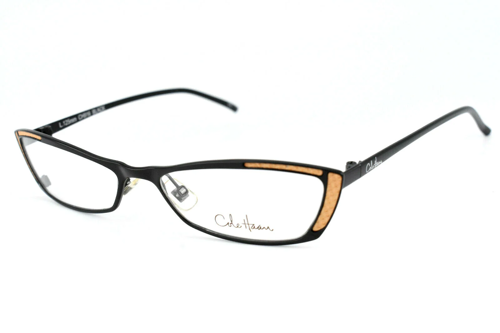Cole Haan Eyeglasses Frame CH916 Black Full Rim Women Italy 51[]16 125 #3844 2