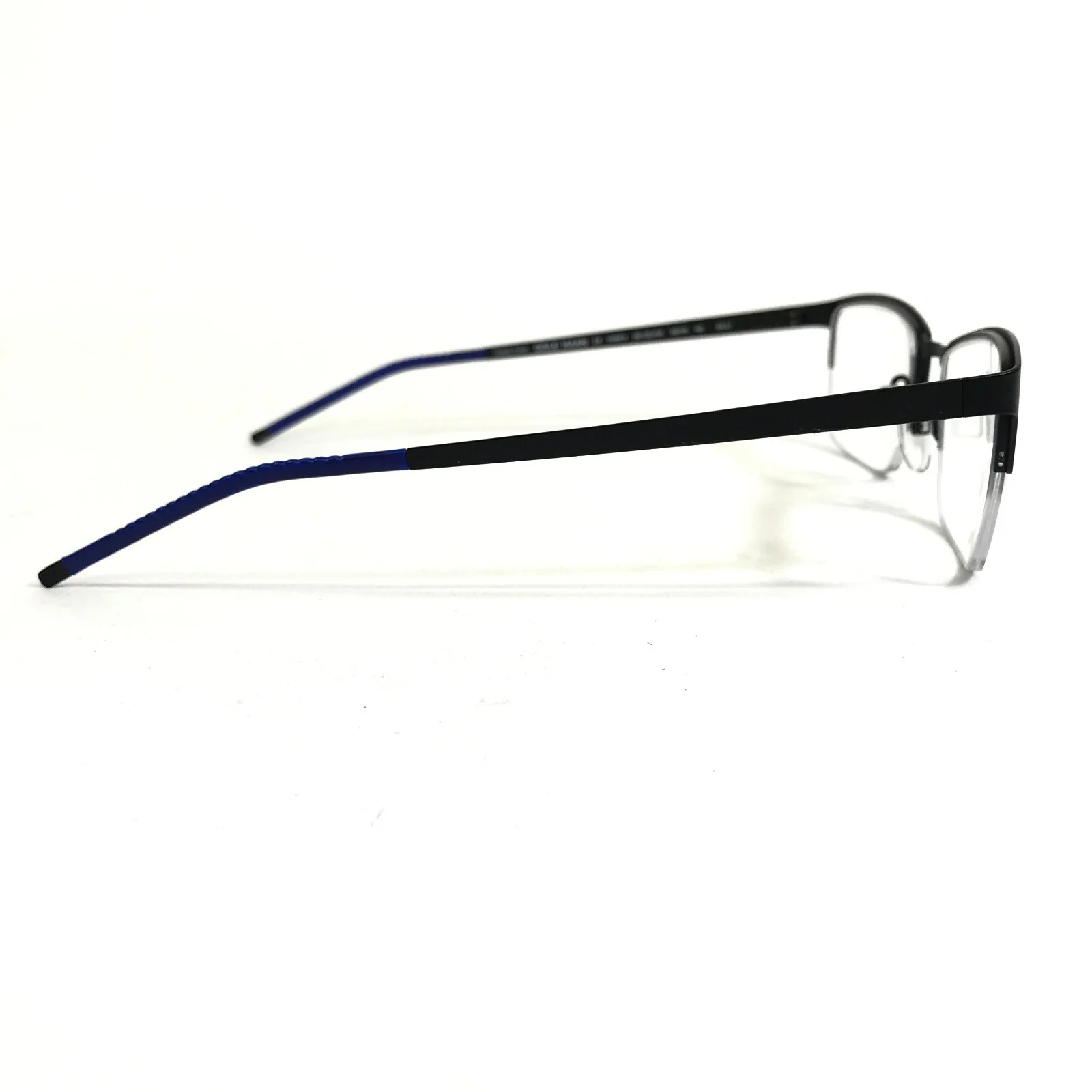 Cole Haan Eyeglasses Frames CH4014 001 BLACK Blue Square Half Rim 53-18-140 4