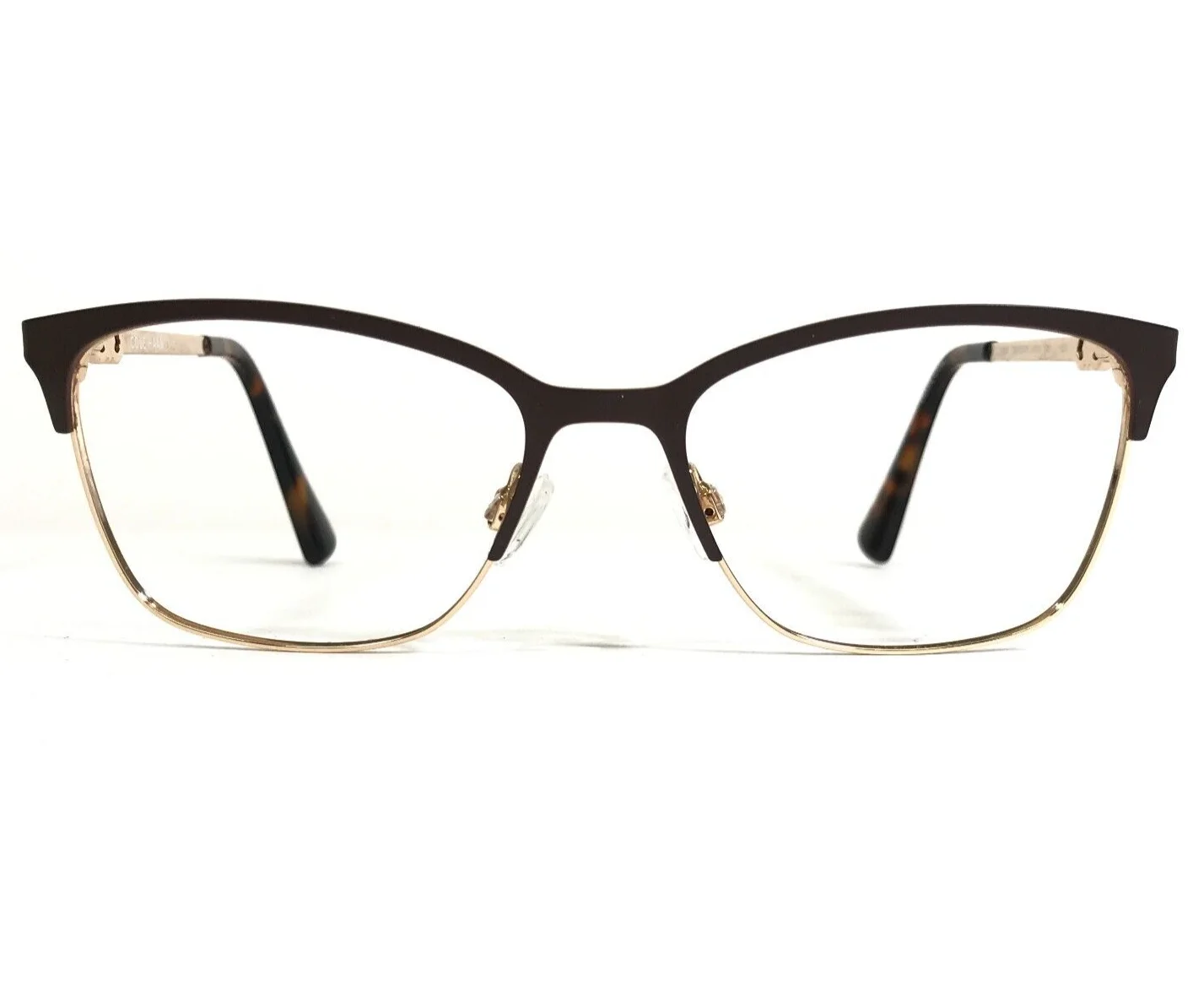 Cole Haan Eyeglasses Frames CH5009 210 BROWN Gold Cat Eye Full Rim 51-16-135 1