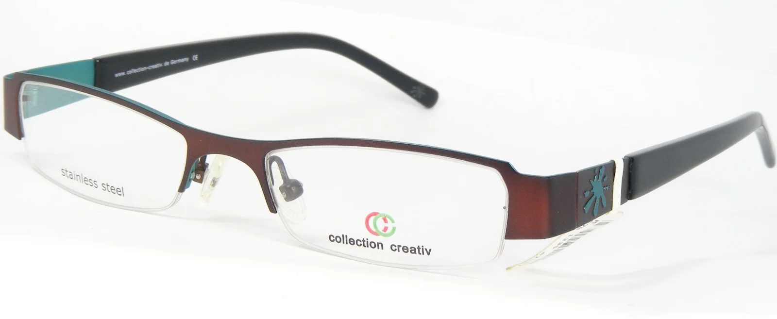 Collection Creativ 1335 670 BROWN / TURQUOISE EYEGLASSES GLASSES 47-17-130mm