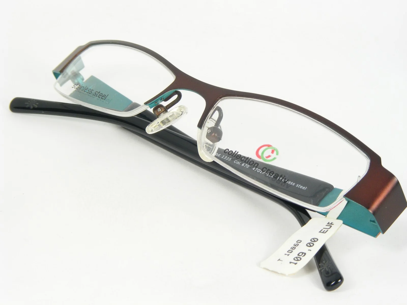 Collection Creativ 1335 670 BROWN / TURQUOISE EYEGLASSES GLASSES 47-17-130mm 4