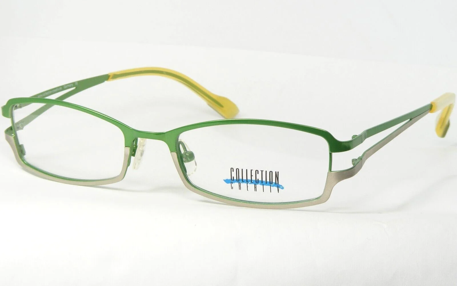 Collection Creativ A691 850 GREEN / SILVER UNIQUE EYEGLASSES GLASSES 50-17-135mm