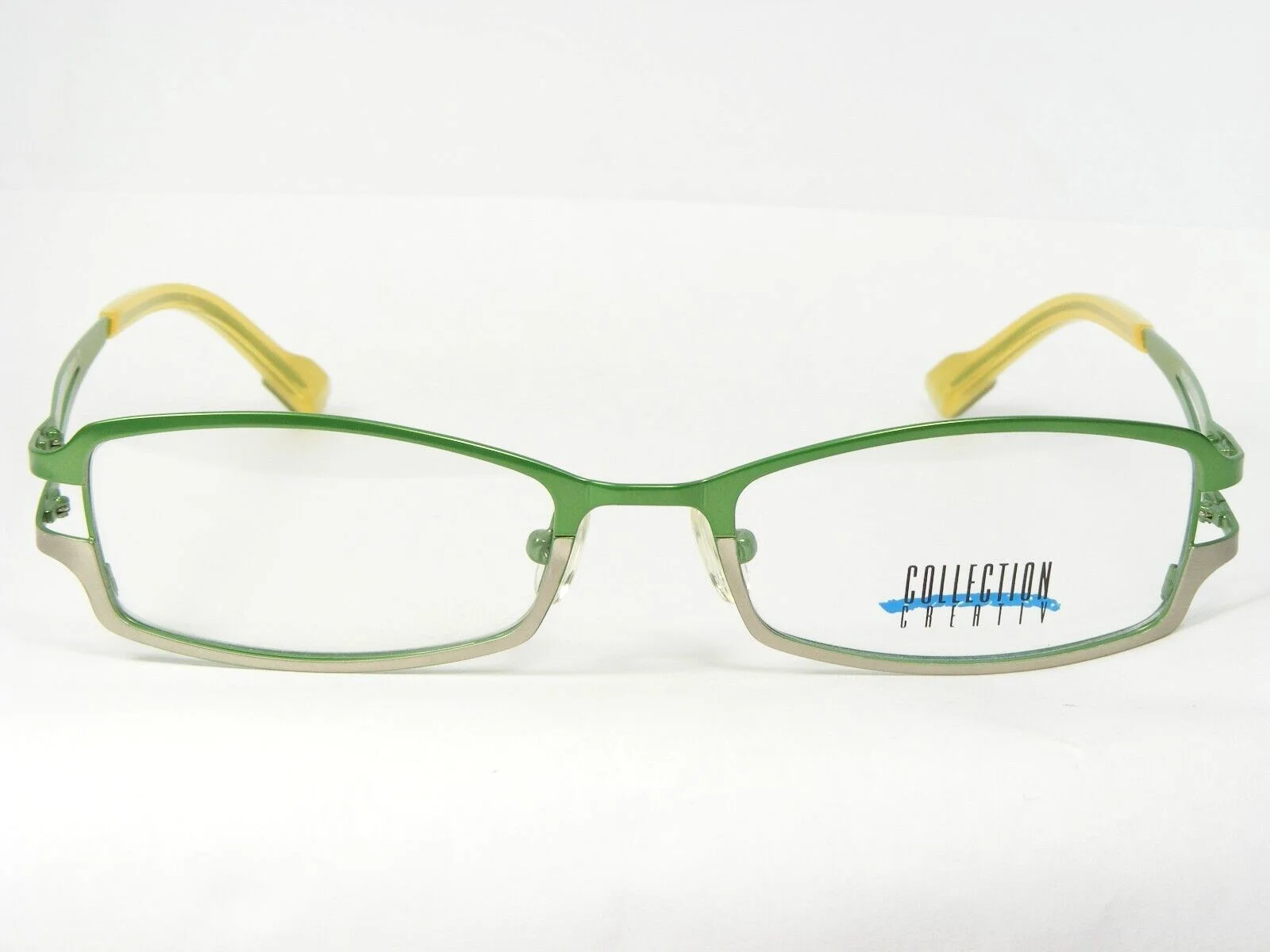 Collection Creativ A691 850 GREEN / SILVER UNIQUE EYEGLASSES GLASSES 50-17-135mm 2