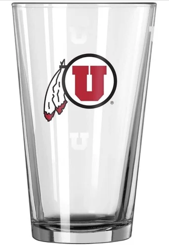 COLLEGIATE 16oz Pint Glass & 4 Coasters Set BOISE STATE BRONCOS 4