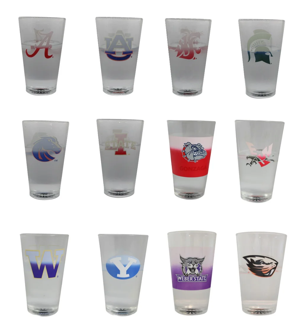 Color Changing! NCAA Team Heat Sensitive Pint Glass (Multiple Schools Available)