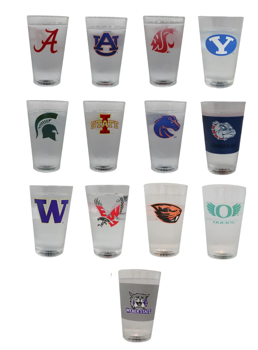 Color Changing! NCAA Team Heat Sensitive Pint Glass (Multiple Schools Available) 3