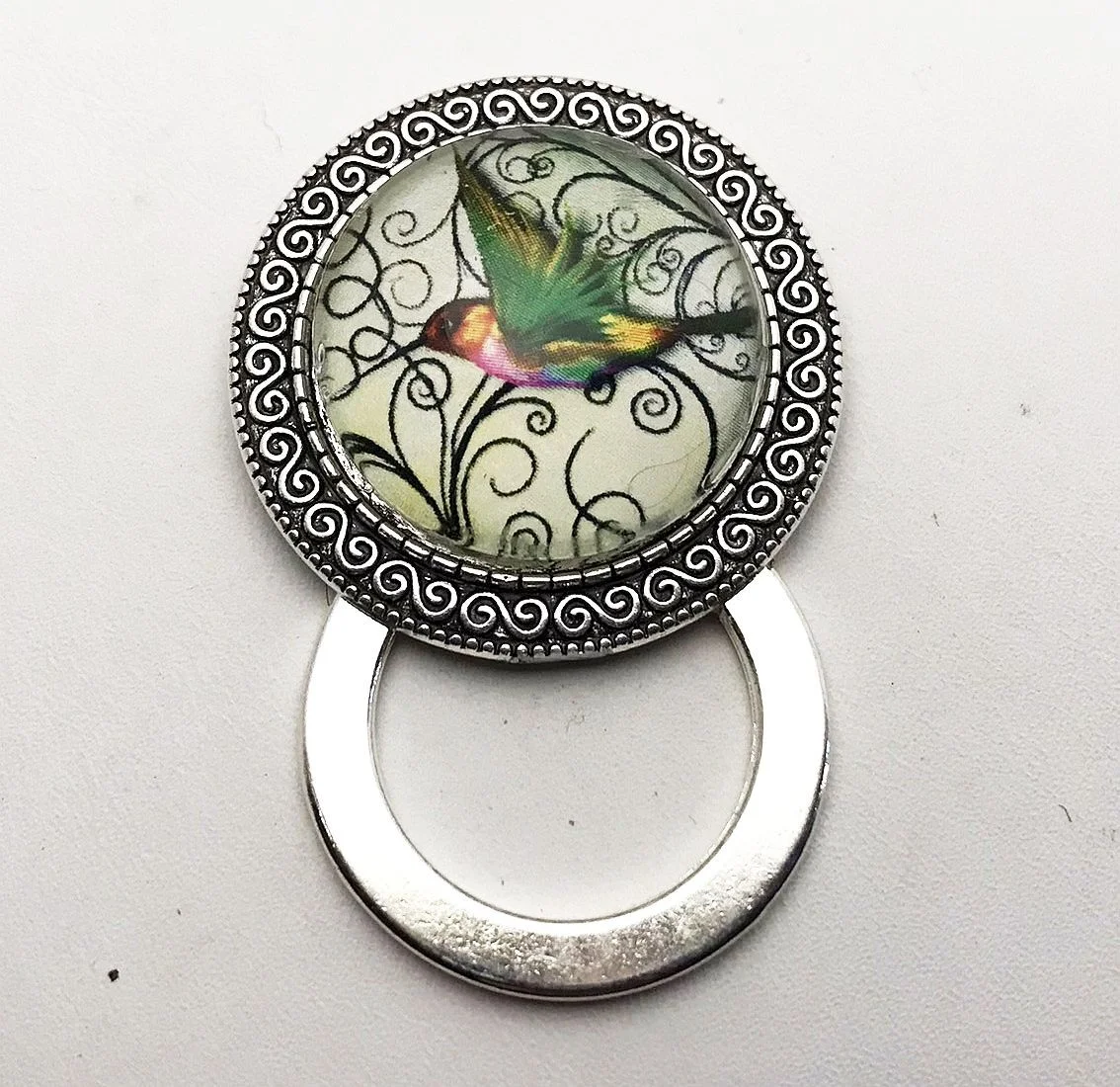 Colorful Hummingbird Magnetic Badge Eyeglass Holder, Magnetic Pin Brooch
