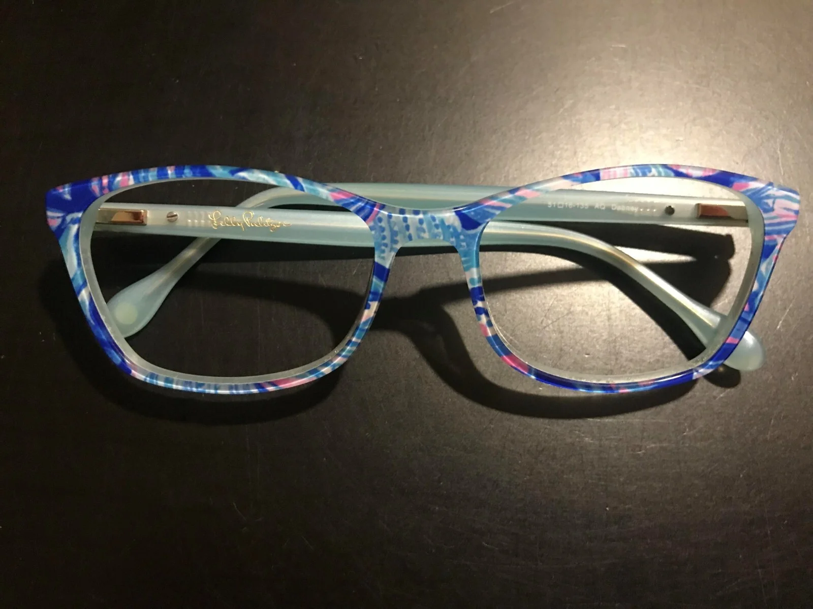 Colorful Lilly Pulitzer Dabney glasses frame