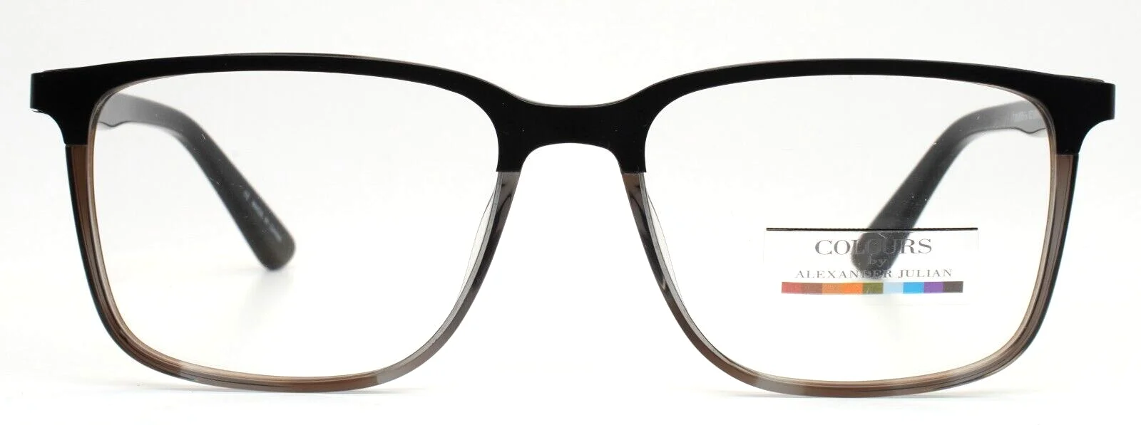 COLOURS by Alexander Julian Adler Black Grey Mens Rectangle Eyeglasses 54-17-145 2