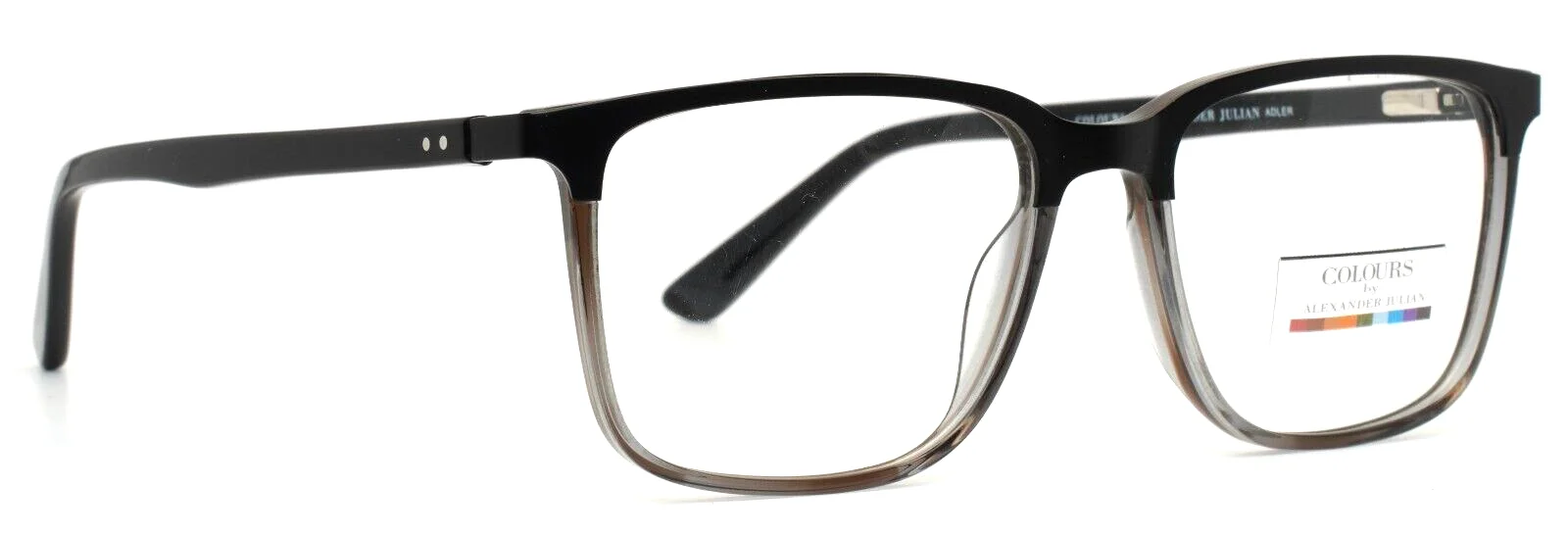 COLOURS by Alexander Julian Adler Black Grey Mens Rectangle Eyeglasses 54-17-145 3