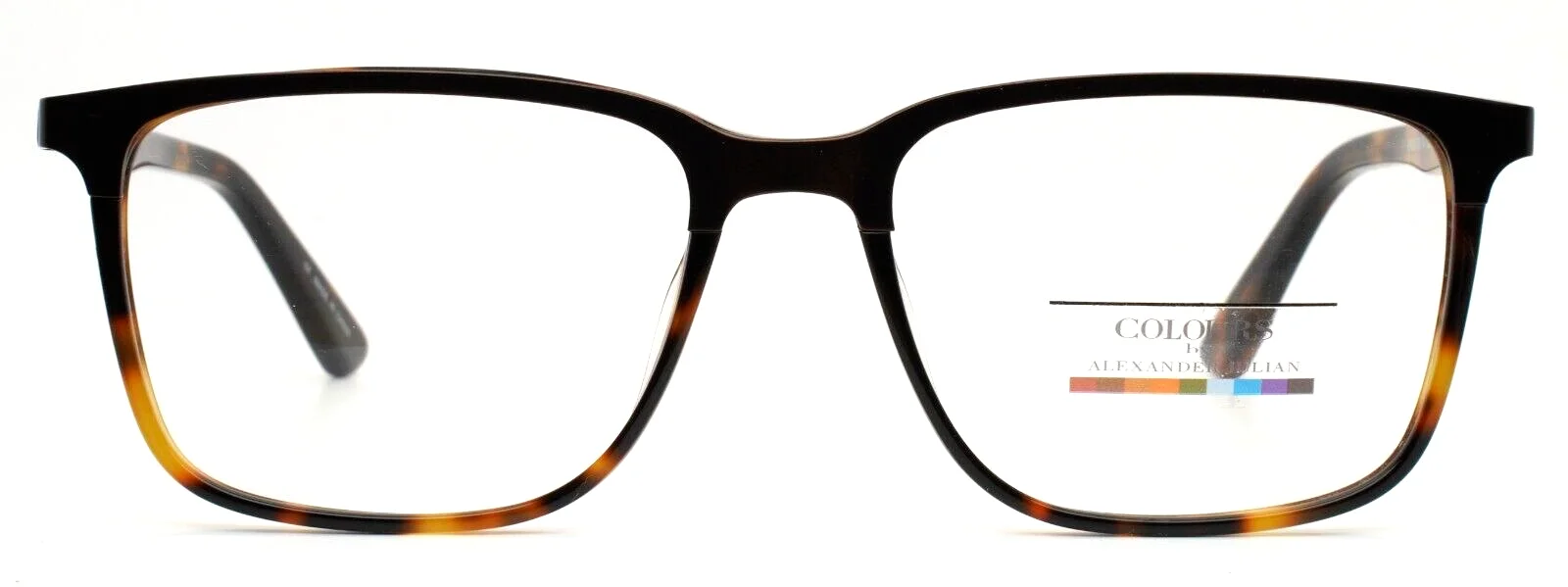 COLOURS by Alexander Julian Adler Brown Tortoise Mens Eyeglasses 54-17-145 B:41 2