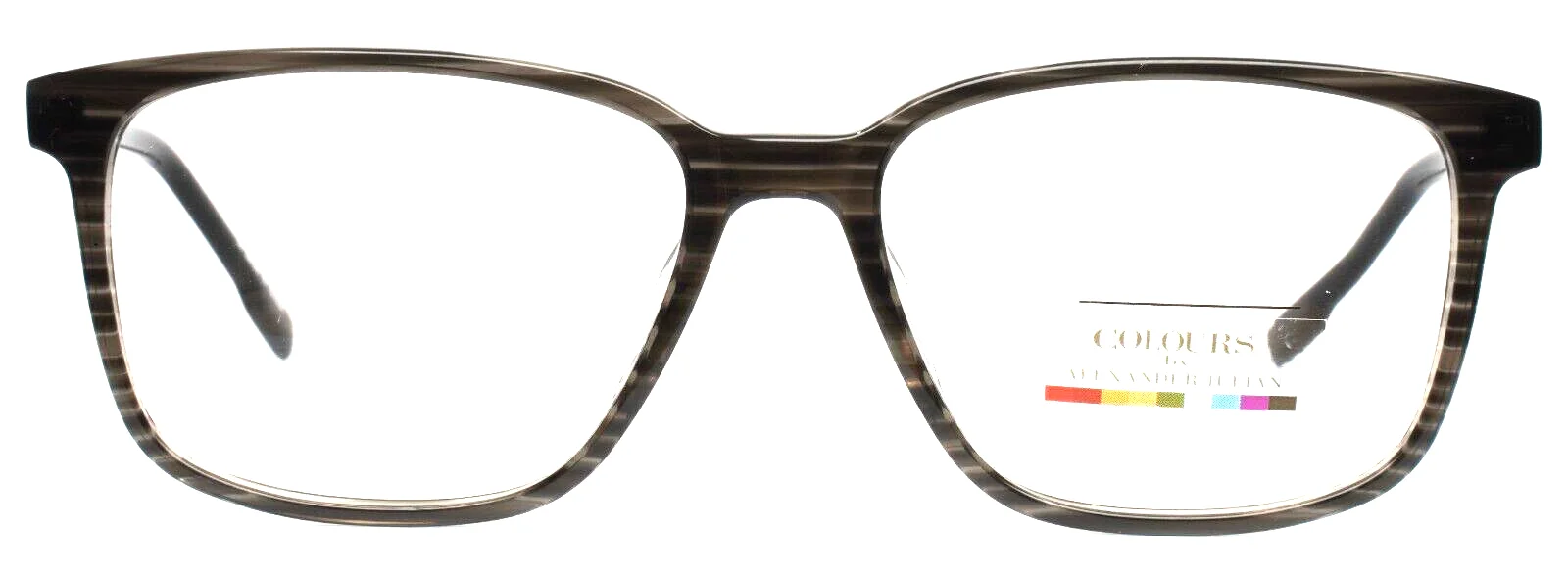COLOURS by Alexander Julian Dean Grey Mens Square Eyeglasses 53-16-145 B:40 2