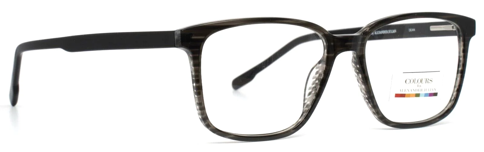 COLOURS by Alexander Julian Dean Grey Mens Square Eyeglasses 53-16-145 B:40 3