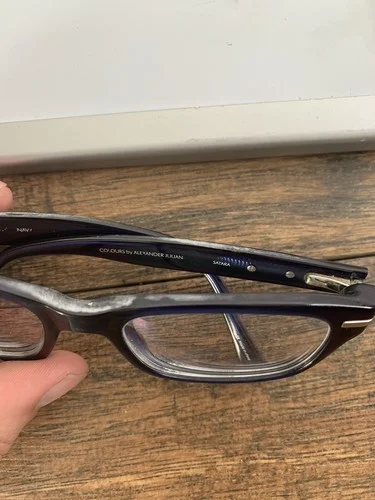 COLOURS by Alexander Julian Eyeglass Frames Cray Mens Square 53-17-140 Gray 2