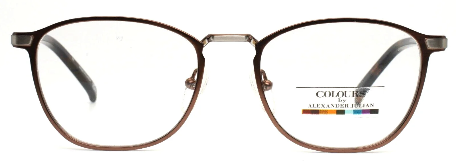 COLOURS by Alexander Julian Gilels Brown Womens Square Eyeglasses 50-18-140 B:41 3