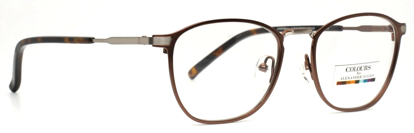 COLOURS by Alexander Julian Gilels Brown Womens Square Eyeglasses 50-18-140 B:41 4