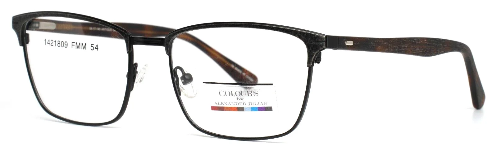 COLOURS by Alexander Julian Lovano Antique Grey Mens Eyeglasses 54-17-140 B:40