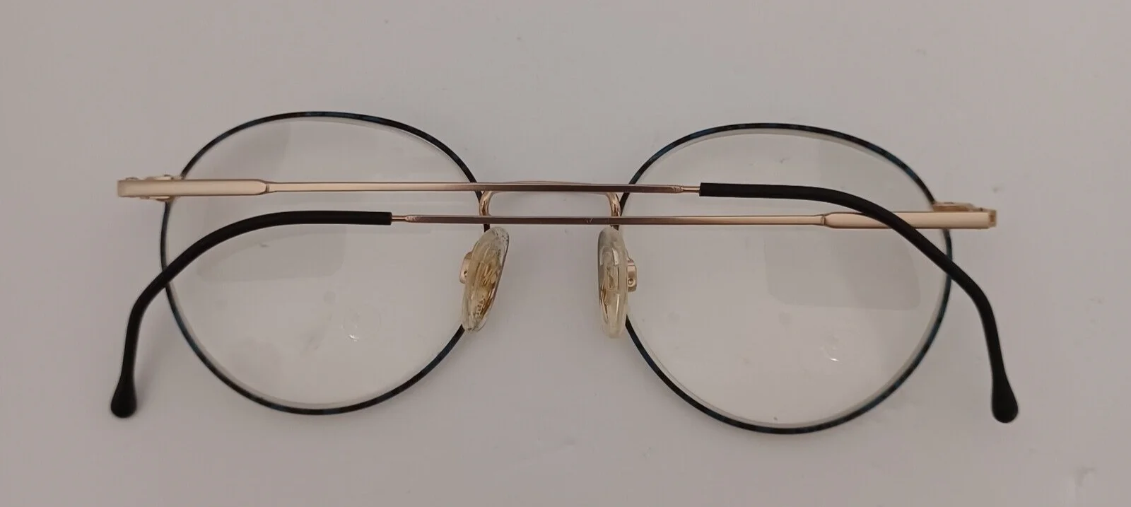 COLOURS By Alexander Julian M 109 GEP 150 Round Ebony Blue Eyeglass Frames Italy 2