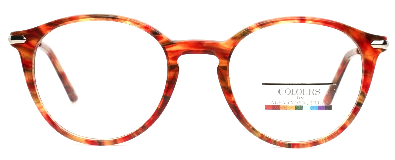 COLOURS by Alexander Julian Morgan Red Stripe Womens Round Eyeglasses 49-20-145 3