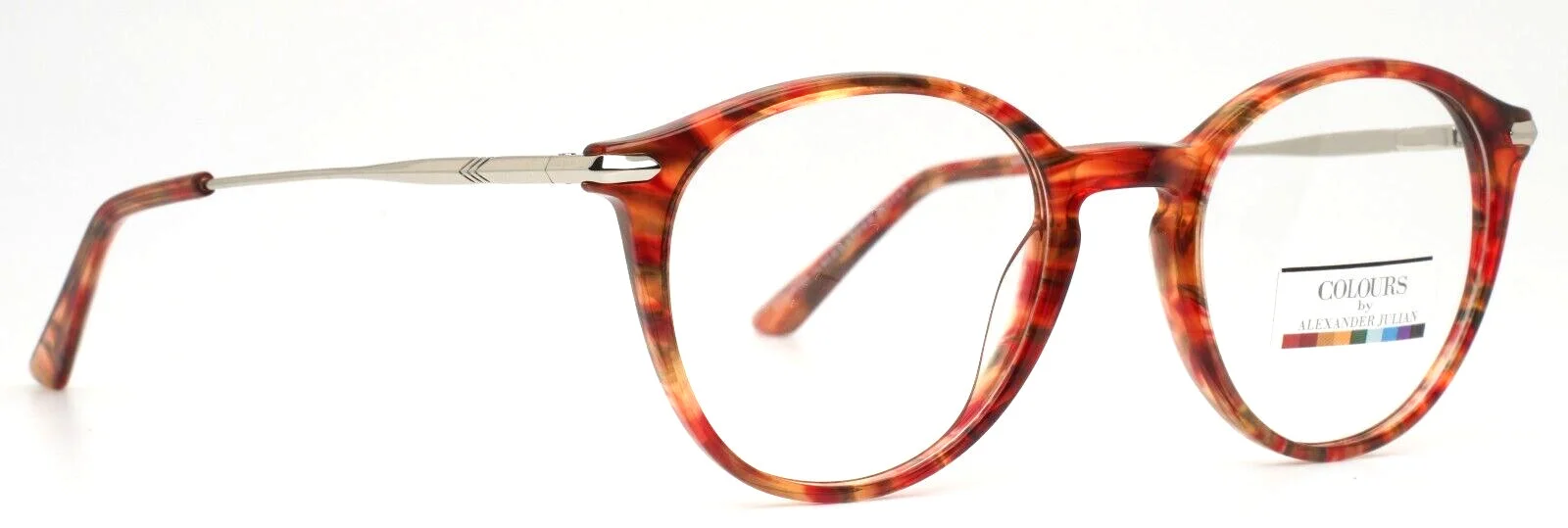 COLOURS by Alexander Julian Morgan Red Stripe Womens Round Eyeglasses 49-20-145 4
