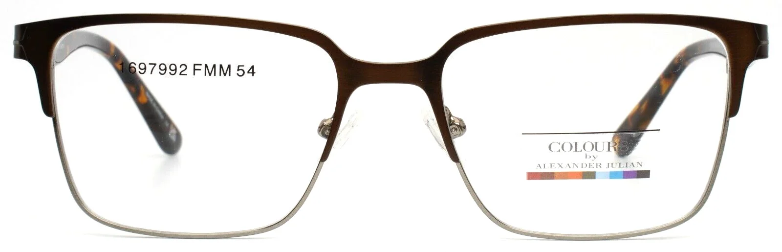 COLOURS by Alexander Julian Newman Brown Womens Rectangle Eyeglasses 54-18-145 3