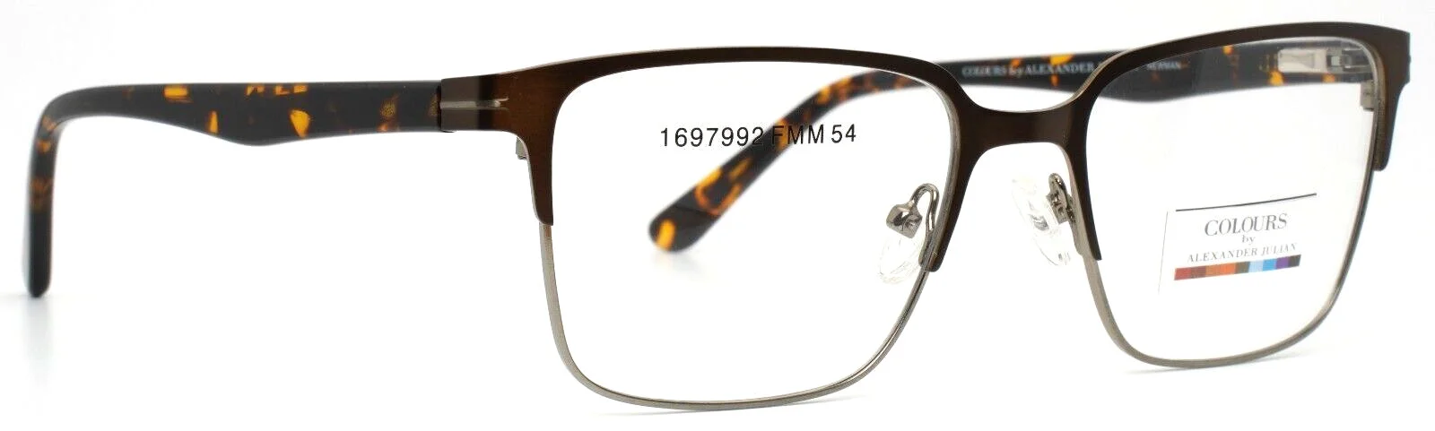 COLOURS by Alexander Julian Newman Brown Womens Rectangle Eyeglasses 54-18-145 4