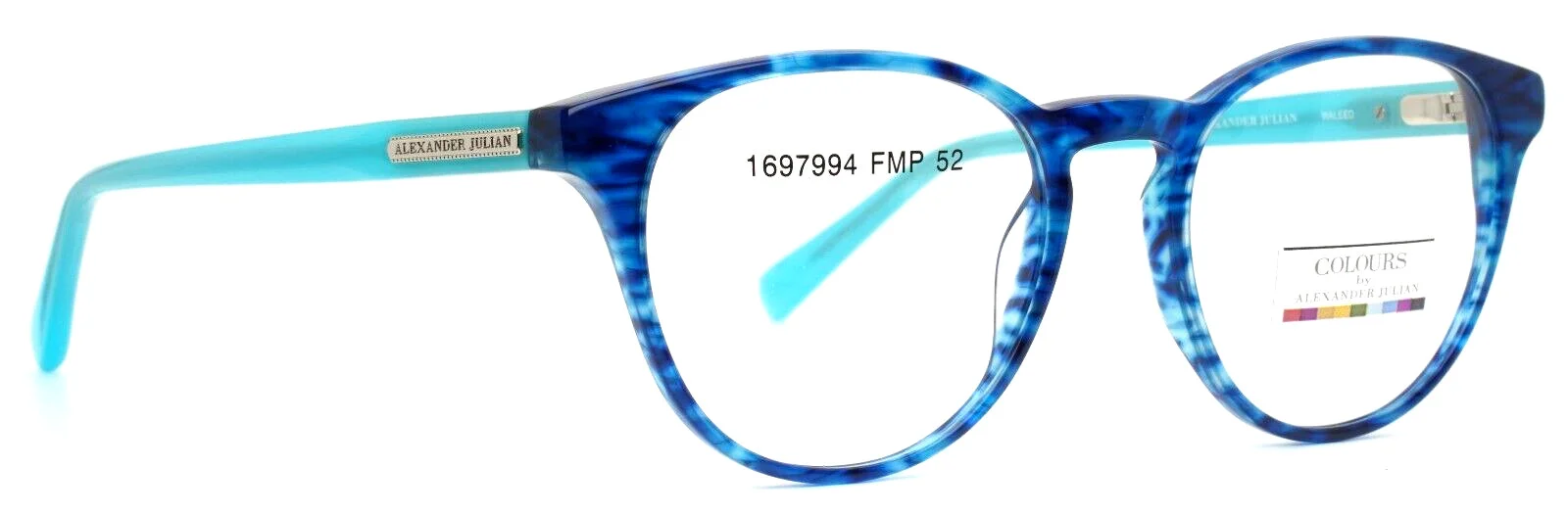 COLOURS by Alexander Julian Waleed Blue Womens Round Eyeglasses 52-19-145 B:45 4