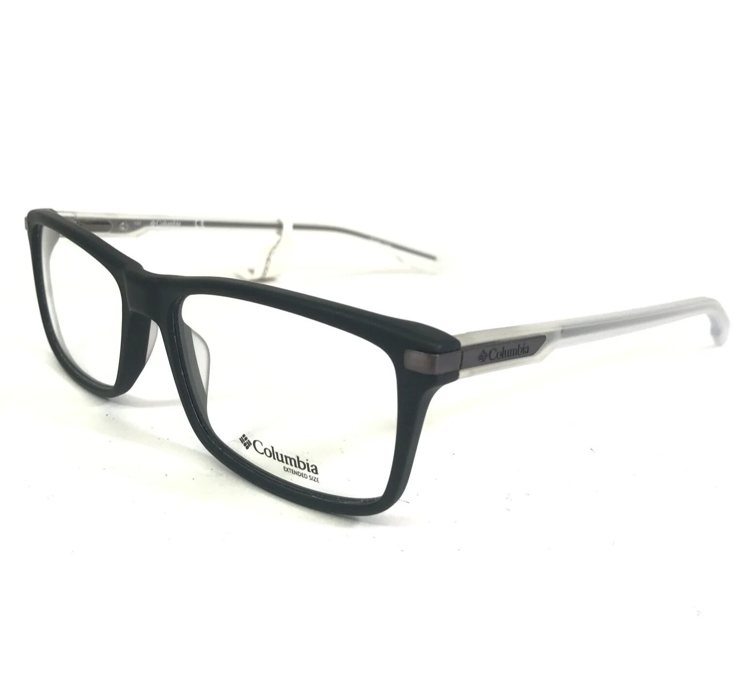 Columbia Eyeglasses Frames C8010 002 Black Clear Extra Large Wide Fit 62-17-150