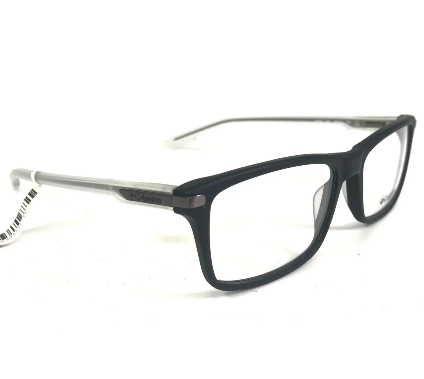 Columbia Eyeglasses Frames C8010 002 Black Clear Extra Large Wide Fit 62-17-150 3
