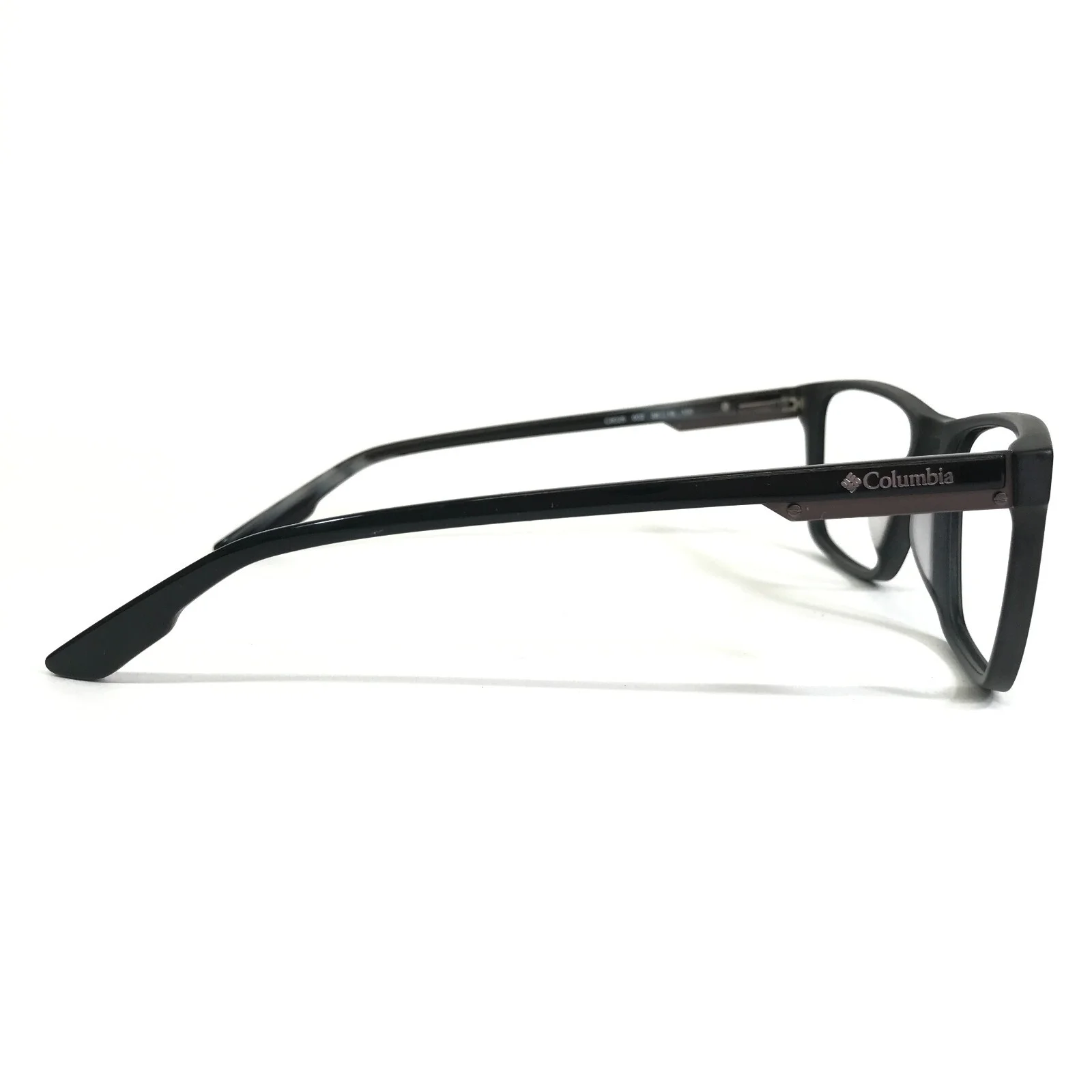Columbia Eyeglasses Frames C8026 002 Black Rectangular Wood Grain 58-19-150 3