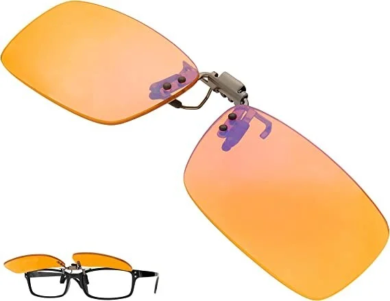 Computer Glasses Anti Glare Blocking Blue Light Filter Eyeglasses Clip On Lens