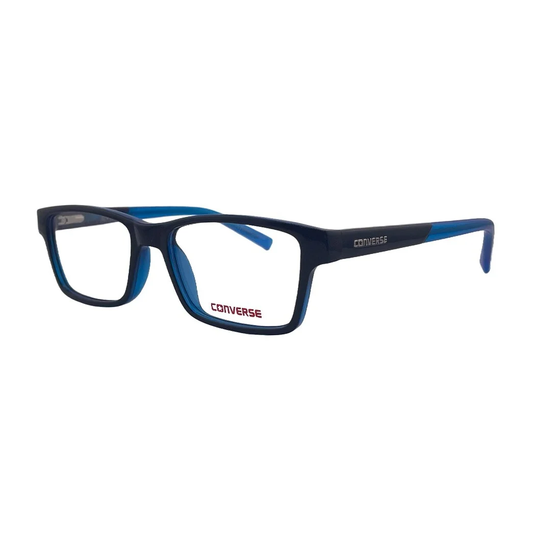 Converse Black / Blue Rectangle Kids Boys Eyeglasses Frames 48mm 15mm 130mm
