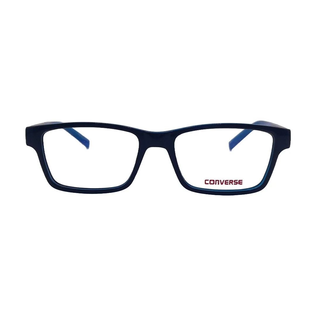 Converse Black / Blue Rectangle Kids Boys Eyeglasses Frames 48mm 15mm 130mm 2