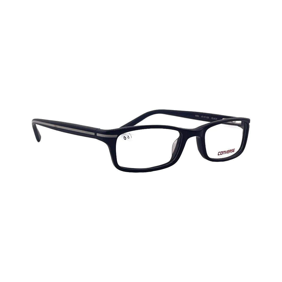 Converse Black Rectangle Kids Eyeglasses Frames 47mm 17mm 130mm - K004