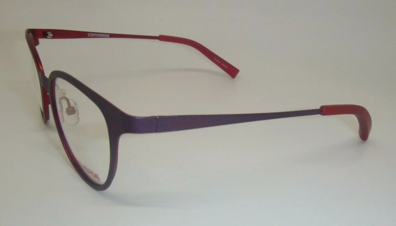 CONVERSE eyeglasses K500 PURPLE RED New 47-17-125 De Rigo REM Stainless Steel 2