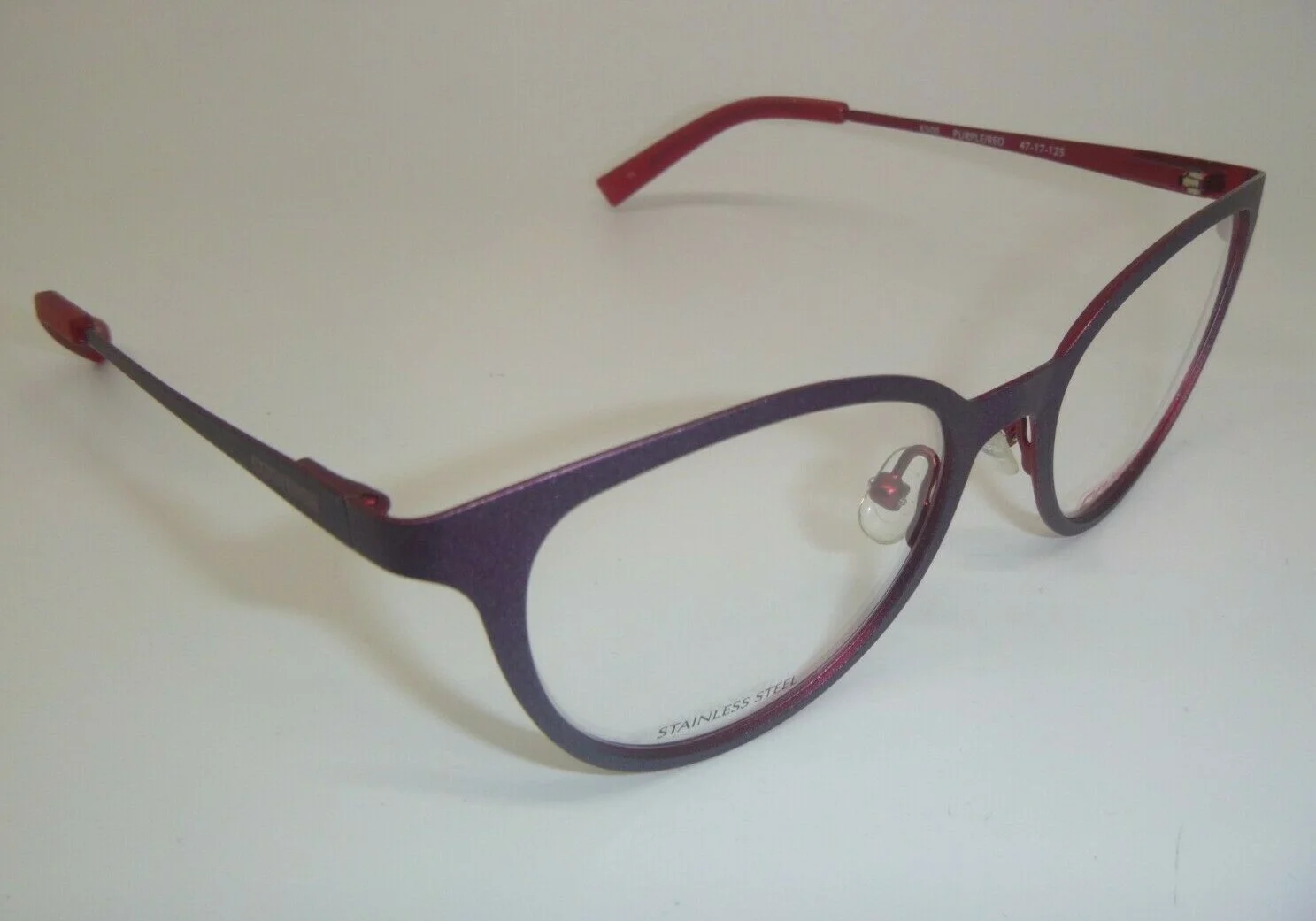 CONVERSE eyeglasses K500 PURPLE RED New 47-17-125 De Rigo REM Stainless Steel 3