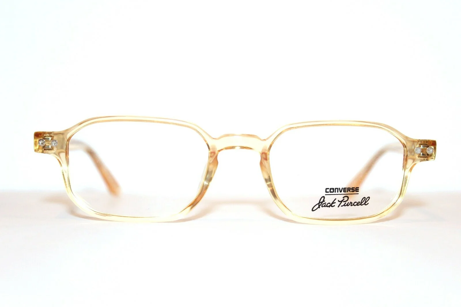 CONVERSE JACK PURCELL P001 UF YELLOW CRYSTAL EYEGLASSES RX FRAMES 49-19-145 CASE 2