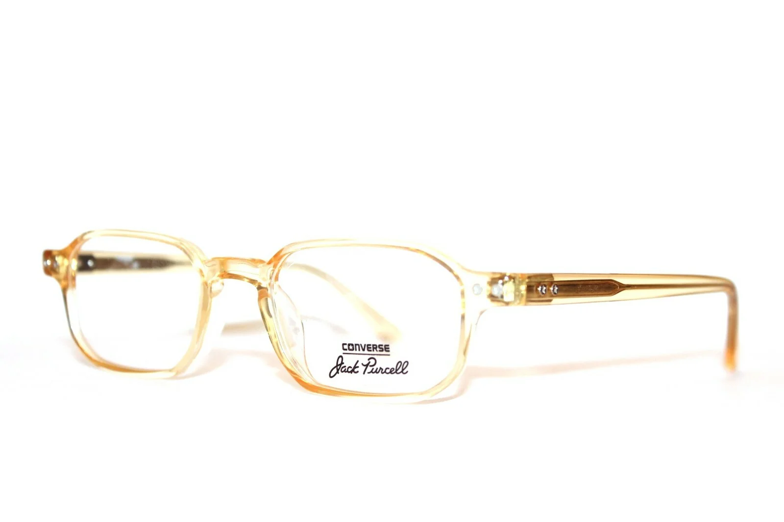 CONVERSE JACK PURCELL P001 UF YELLOW CRYSTAL EYEGLASSES RX FRAMES 49-19-145 CASE 3